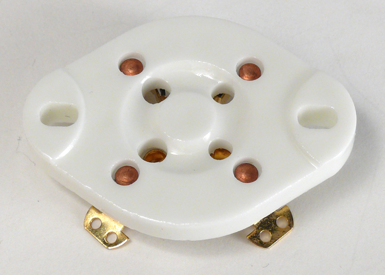 4PIN#1G 4 Pin Gold Plated Tube Socket - Image 1