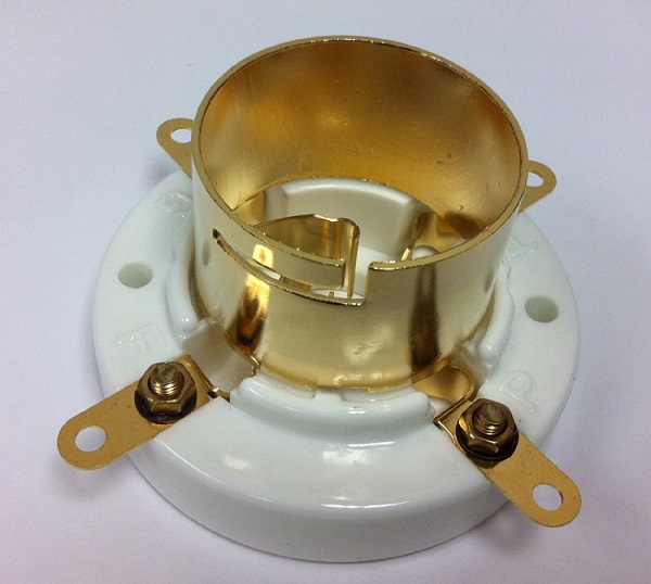 4PIN#2G 4 Pin Gold Plated Tube Socket - Image 1