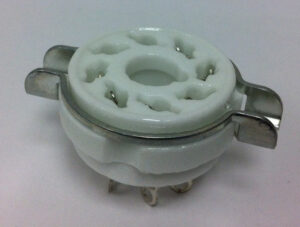 8pinb-1 8PINB 8 Pin Octal Style Tube Socket w Bracket & Ceramic Mount