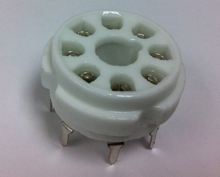 8PINPC 8 Pin Octal Style Tube Socket with Ceramic Mount - Image 1