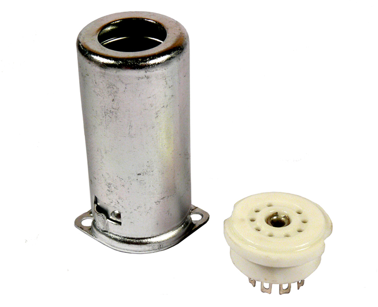 9PIN 9 Pin Miniature Tube Socket with Shield - Image 1