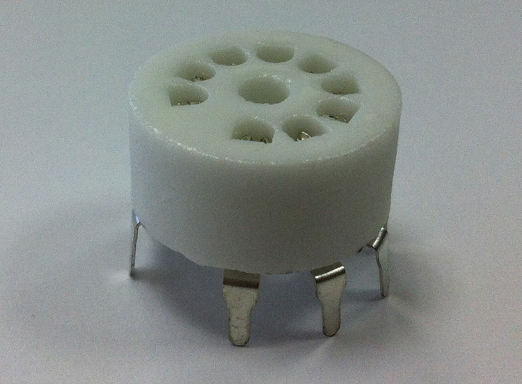 9PINPC3 9 Pin Porcelain Tube Socket - Image 1
