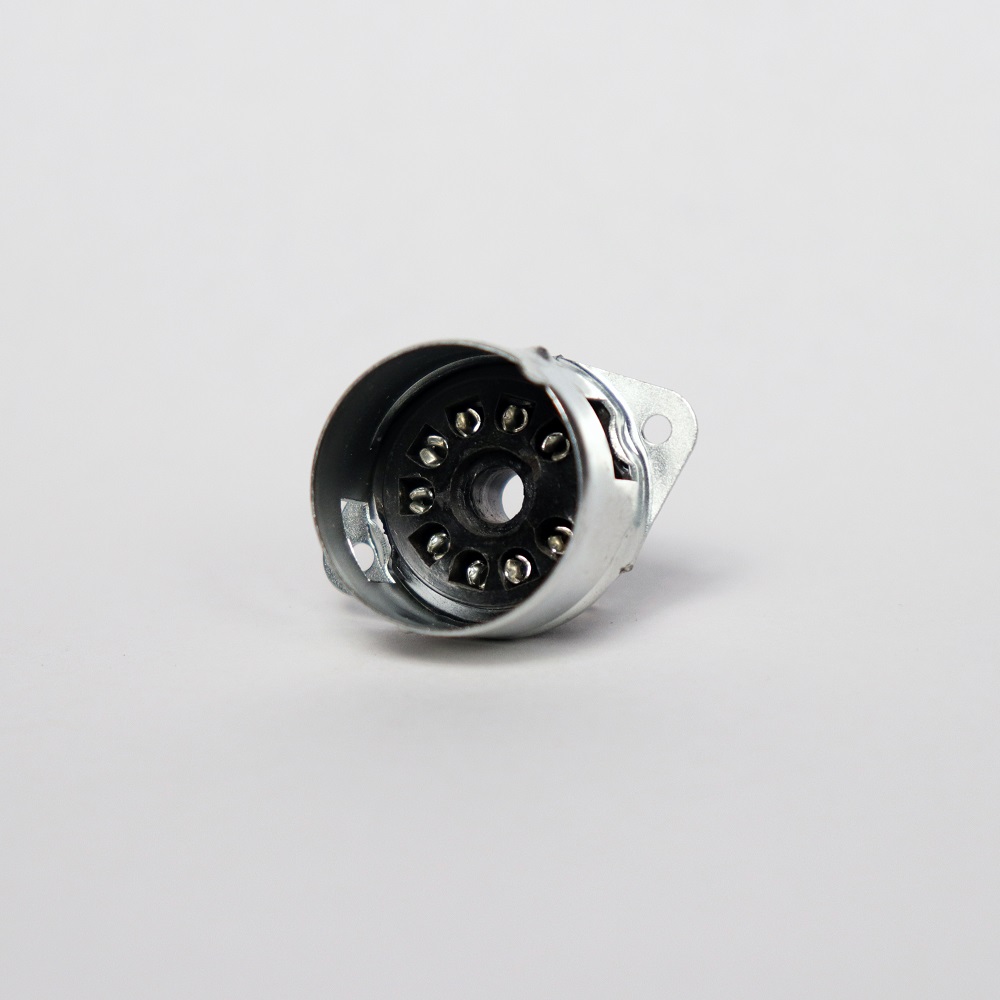 9PINPL 9 Pin Miniature Tube Socket with Plastic Mount - Image 1